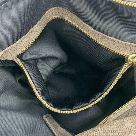 Corsia Women's Snakeskin Style Scale Pattern‎ Leather Deep Tote Bag - Picture 9 of 14